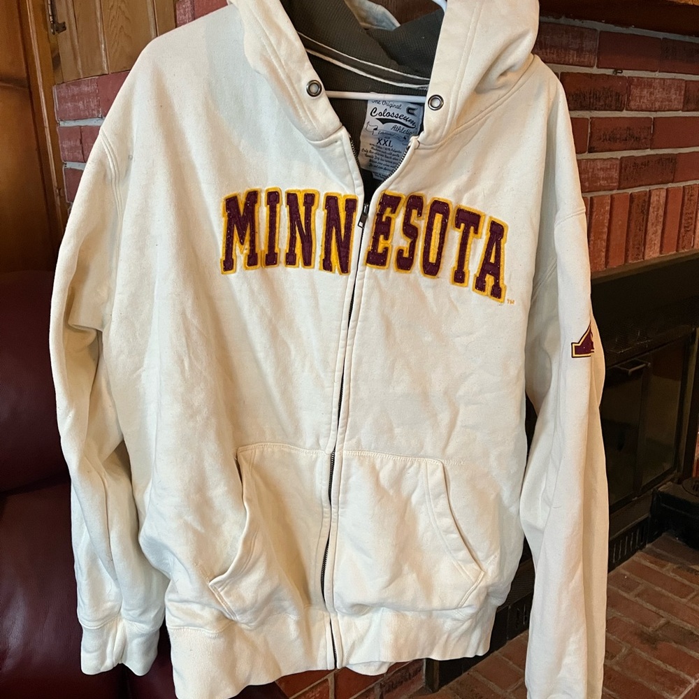 Minnesota zip up sweatshirt —heavyweight xxl